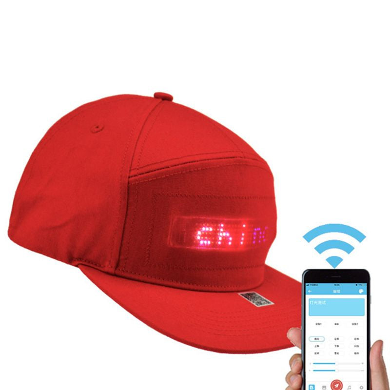 Bluetooth LED Cap with Detachable Screen